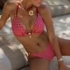 2026 New Printed Pendant Sexy Adjustable Belt Triangle Cup Bikini Split Swimsuit Women