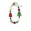Christmas Series Woven Bracelet with Gingerbread Man Pendant  Practical Holiday Home Decor  Jewelry   Christmas  Tree