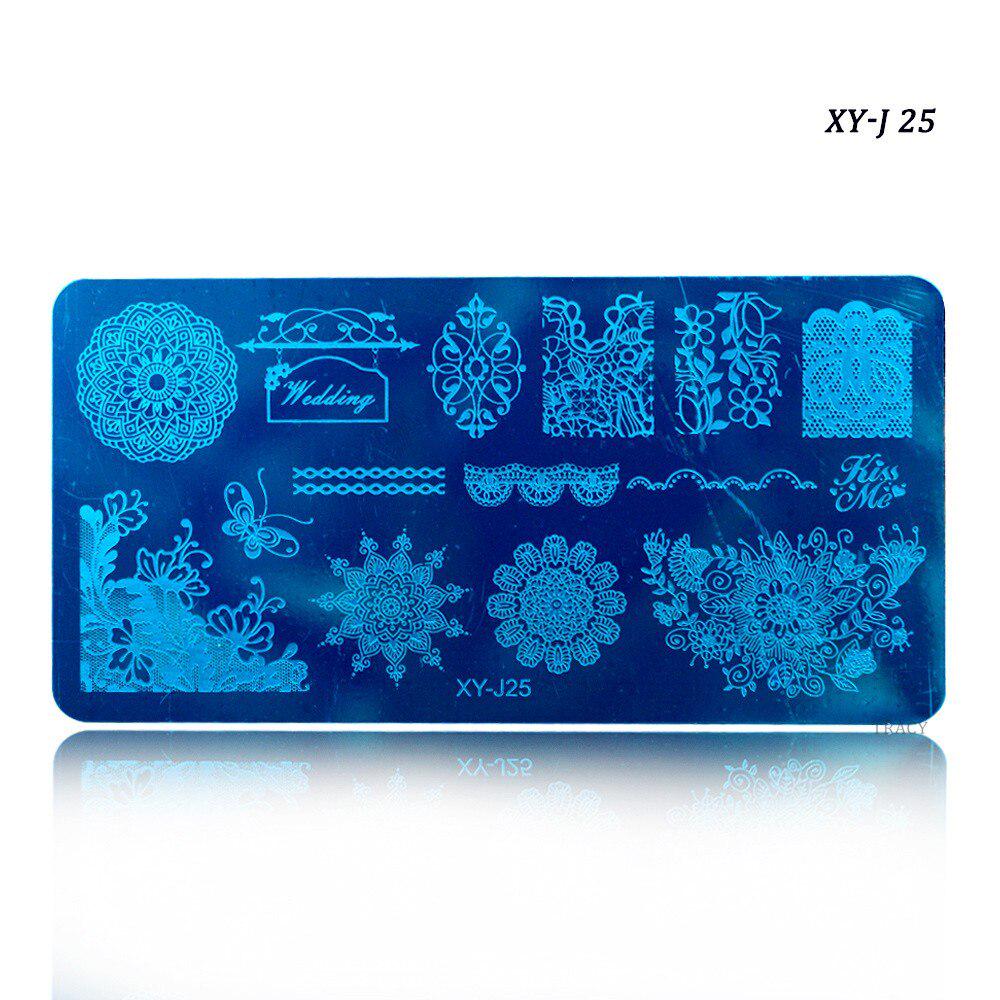 Nail Art Stamping Plates Stencils Lace Flowers Beauty Stamp Polish Printing Nail Art Templates