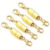 4Pcs/Lot Round Magnetic Clasps for Jewelry Making Magnet End Clasp Connectors Buckle Metal Clasp with Lobster Clasps