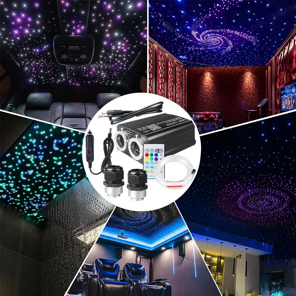 Twinkle RGBW Starry Sky Fiber Optic Smart APPController Car Star Ceiling Light 900~1100pcs for Car Roof Star Optical Fiber Light