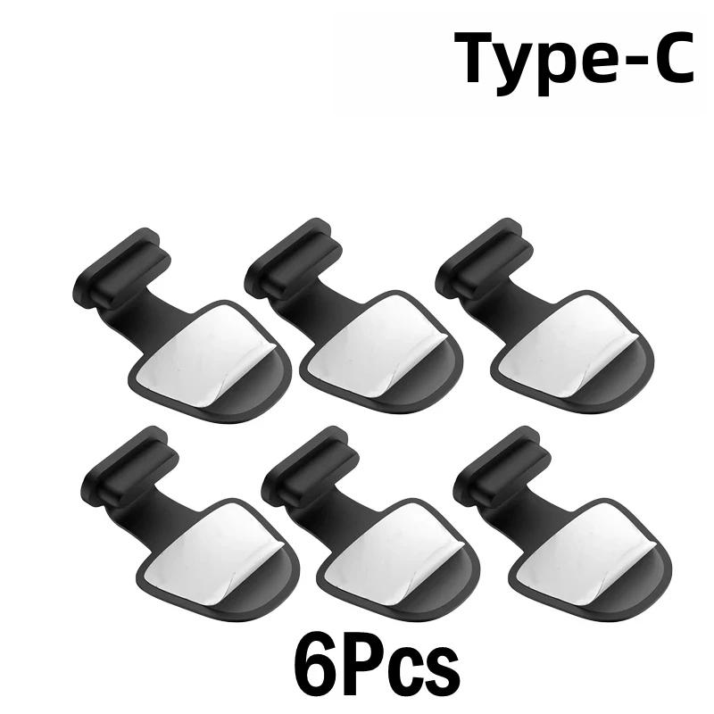 6PCS Silicone Phone Dust Plug Charging Port Protector Type-C Smart Phone Accessories Dust Plug