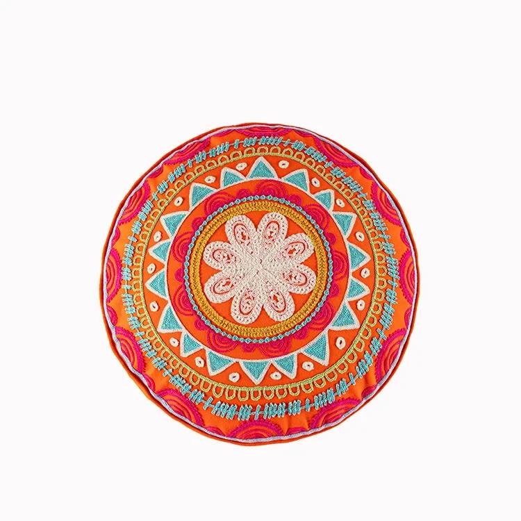 45cm Round Yoga Circle Mat Tatami Futon Meditation Cushion Cover Morocco Style Pillowcase Balcony Window Chair Cushion Unfilled
