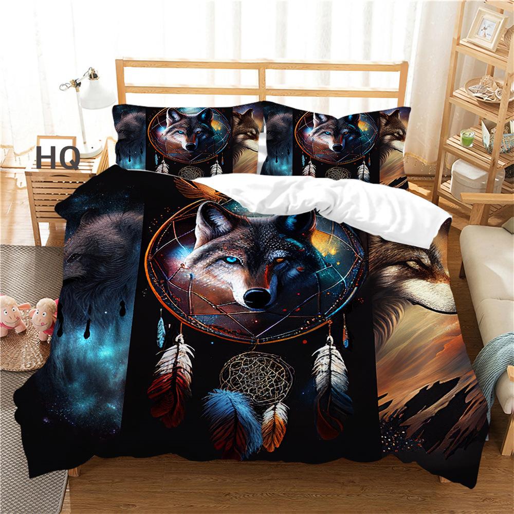 Dream Catcher Wolf Series Bedding Two Or Three-Piece Digital Set