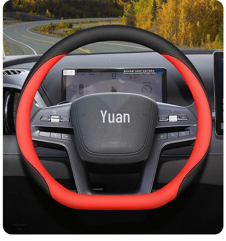 2025 BYD Yuan Plus Genuine Leather Steering Wheel Cover - Model 26