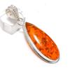 Natural Baltic Amber Gemstone 925 Sterling Silver Jewelry Pendant 2.36" ETC-14737