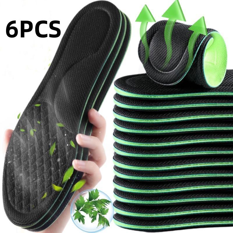 2/6pcs Unisex Memory Foam Orthopedic Insoles Deodorizing Insole Shoes Sports Absorbs Sweat Soft Antibacterial Shoe Accessories