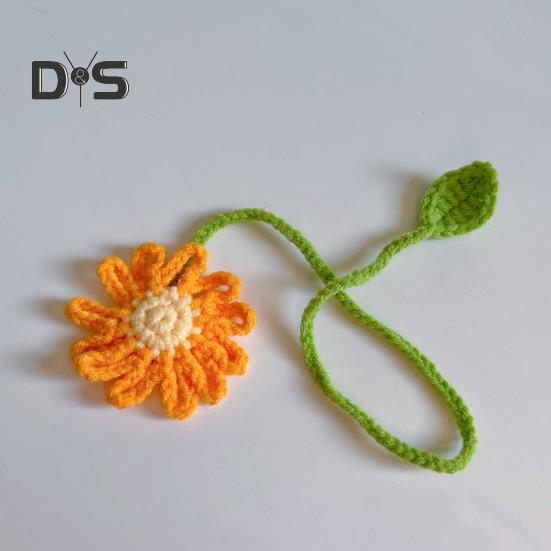 Flower Curtain Tiebacks Knitted Floral Curtain Strap for Curtains Drapes Handmade Crochet Flower Bookmark for Book Lovers