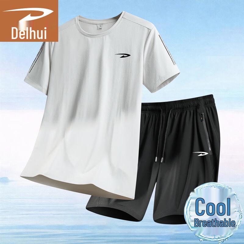 Deerhui Men s Summer Casual T-Shirt & Shorts Set 7XL