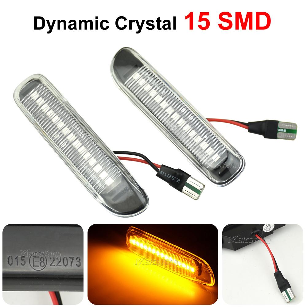 Car Accessories LED Dynamic Turn Signal Side Marker Light Repeater Lamp 63138370719 63138370720 for BMW 3-Series E46 1999-2001
