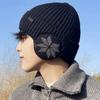 Thermal Winter Knitted Hat Windproof Ear Protection Hat Universal Fit Warm Knit Cap  Winter Cycling