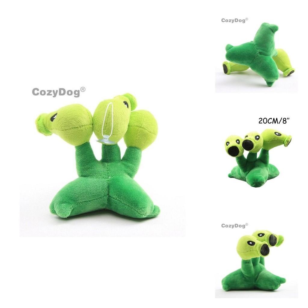 Plush Threepeater Plant Vs Zombies Doll 17cm Stuffed Toy For Kids' Gifts