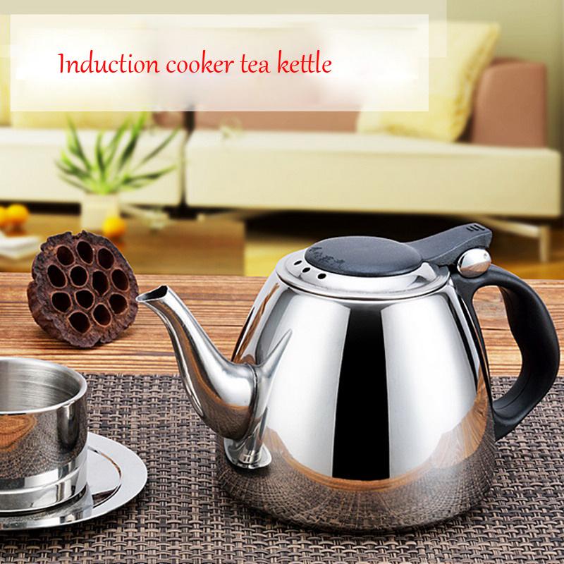 1.2L High Quality Induction Cooker Tea Pot Creative Kitchen Tools Stainless Steel Water Kettle Flat Bottom Coffee Kettle