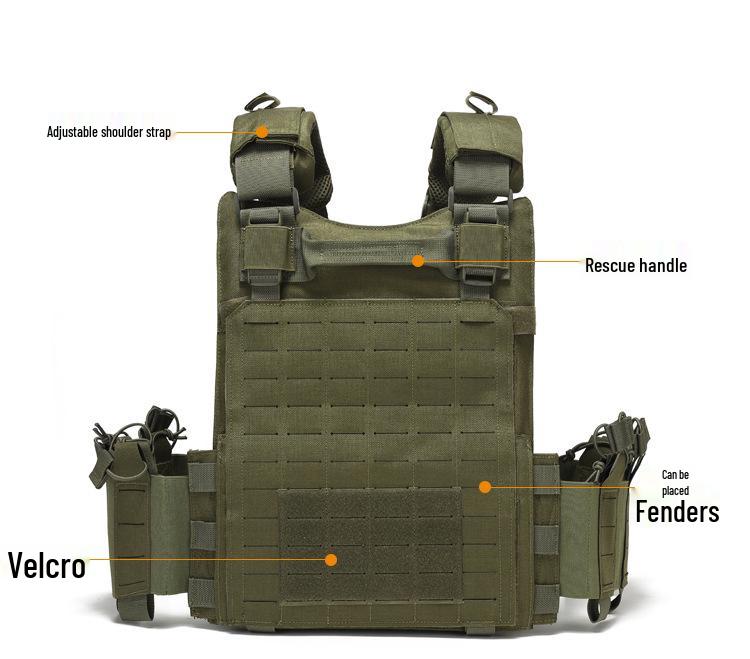 Taktische Schnelllöseweste für den Außenbereich, Multifunktional, MOLLE, Wasserdicht und Verschleißfest, Ideal für das Militärtraining.
