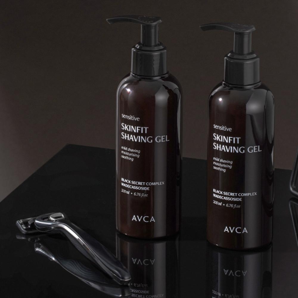 Avca Sensitive Skin Fit Shaving Gel 200ml X 2