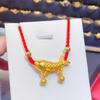Lulutong Goldfish Pendant Necklace - Sand Gold, Clavicle Chain, Light Luxury, Good Luck Carp Design