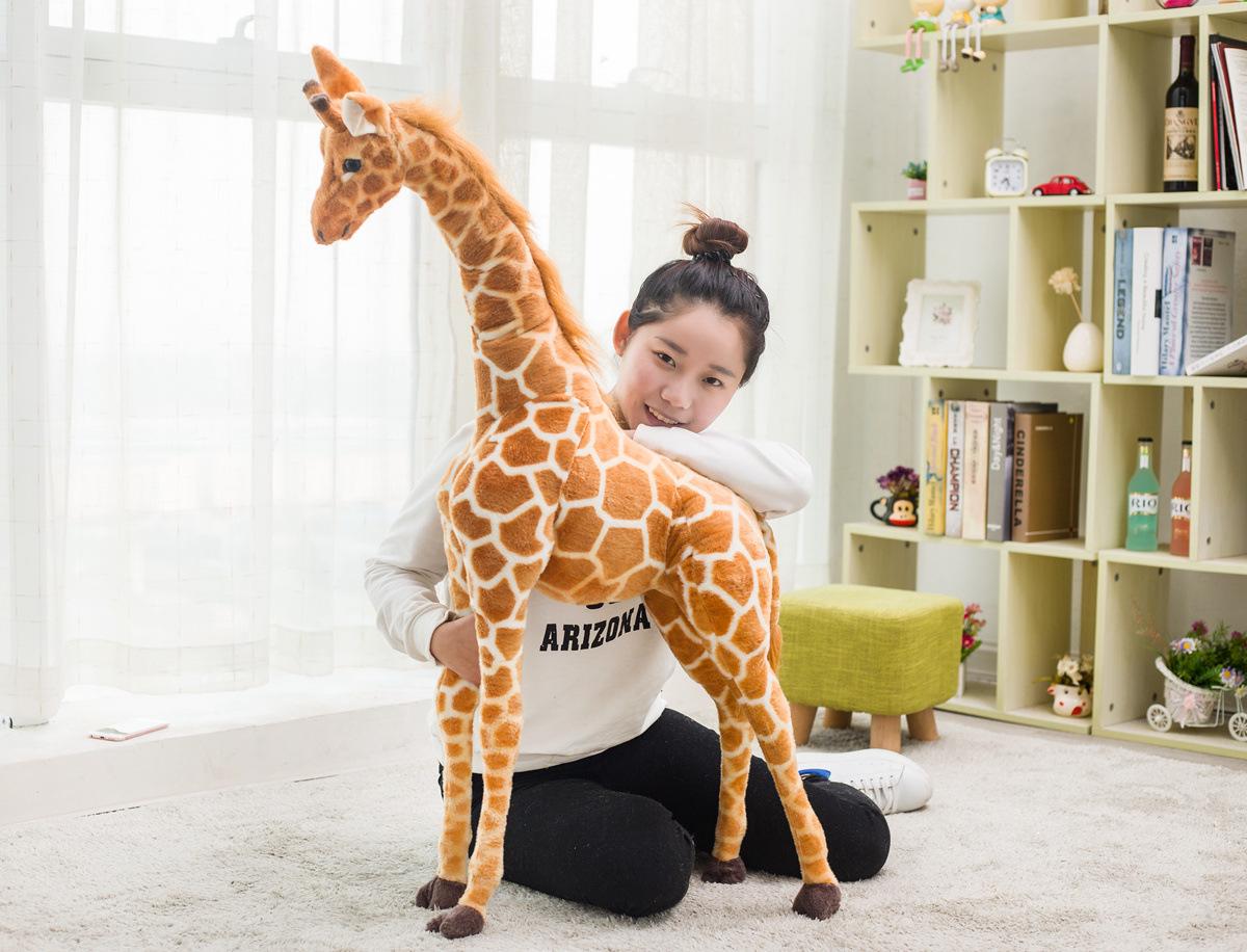 Creative Cartoon Giraffe & Deer Plush Toy Simulation Doll 50cm жирафовый