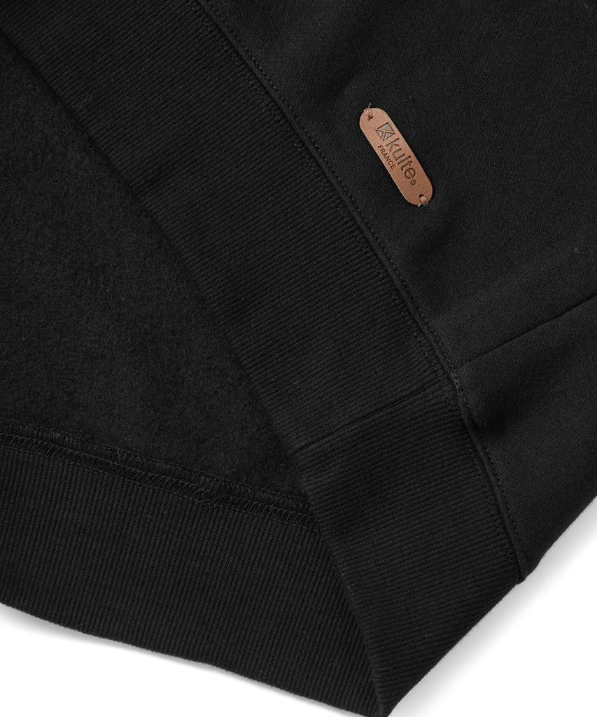 KULTE 809 Standard Fit Leather Icon Sweatshirt Black