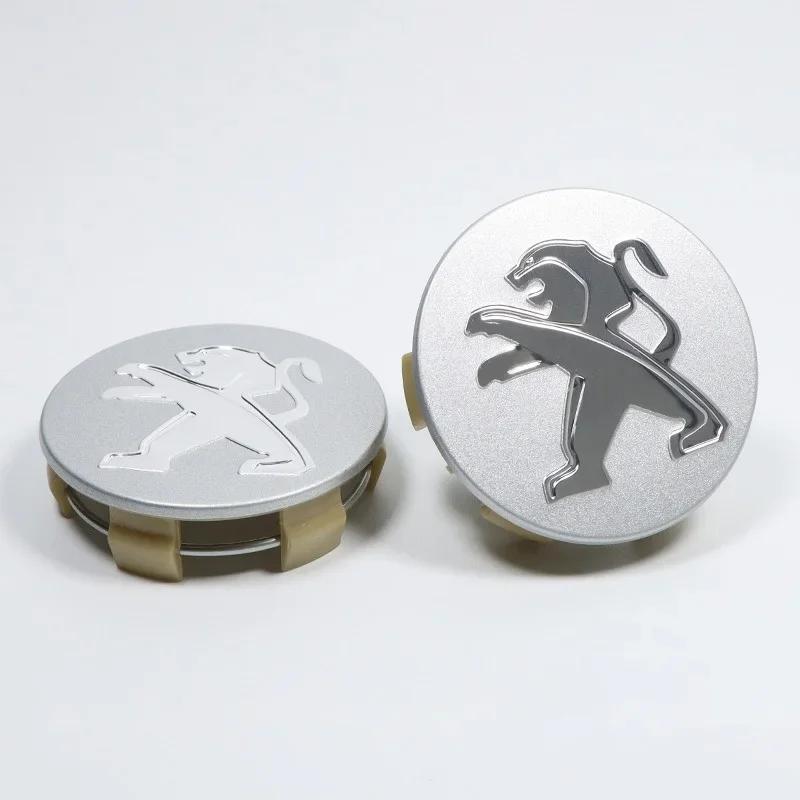 2026 Pegatina Caliente para Coche 4 Piezas 60mm Tapacubos Centrales para Rueda de Coche Insignia Accesorios para Coche Para Peugeot 206 207 208 306 307 308 408 508