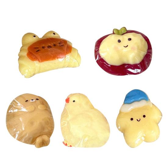 Brinquedo de Aperto de Frutas Desenho Animado Subida Lenta Alívio de Estresse Estrela Croissant Foca Pintinho Brinquedo Sensorial Estudantes Trabalhadores de Escritório Presente Anti-ansiedade