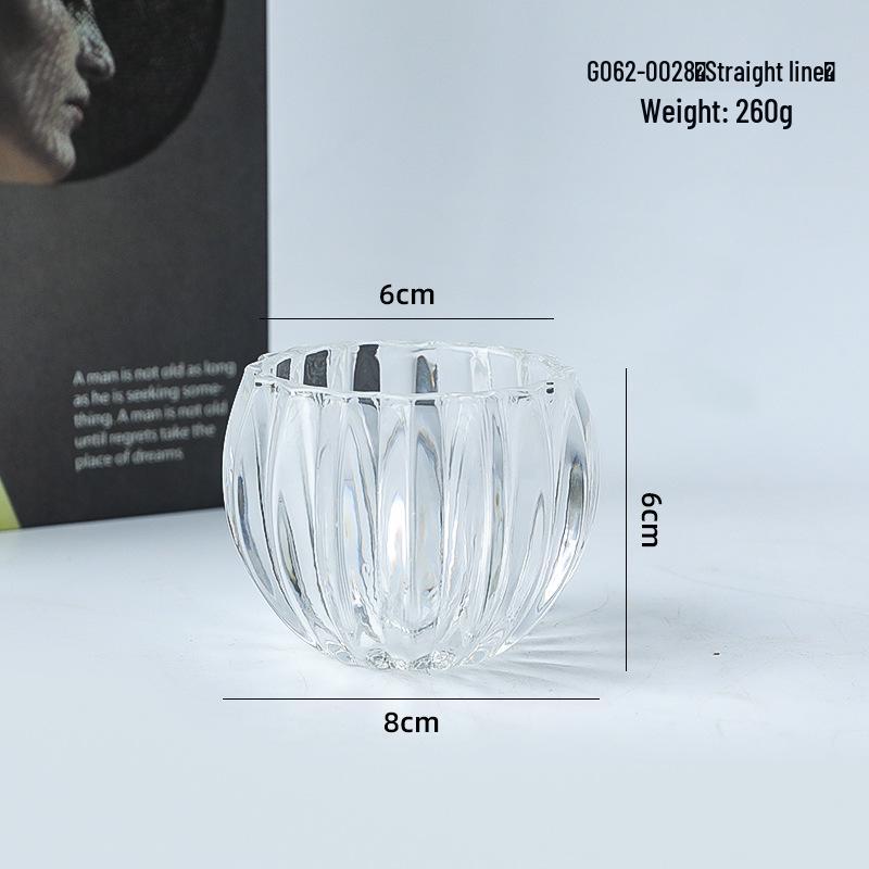 Nordic Glass Candlestick - Elegant Tea Light Holder for Weddings & Home Decor