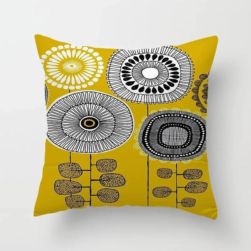 Multicolored Geometric Patterns Double-sided Printed Pillow Cover Short Plush Suitable Living Rooms Sofas Throw Cushion Cover