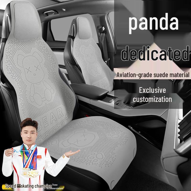 Geely Panda 210KM Karting Knight Longteng Edition Mini Bear Suede Seat Cushion Cover