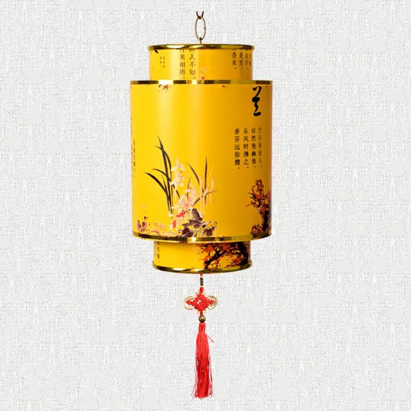 

Подвесные фонари в китайском стиле, водонепроницаемые антикварные дворцовые фонари из ПВХ, ретро-китайские красные фонарики, праздничный новогодний декор Height 25CM