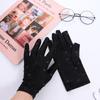 Abrasion-resistant Summer Bow Pattern Driving Gloves Sun Protection Mittens Outdoor Sports Gloves