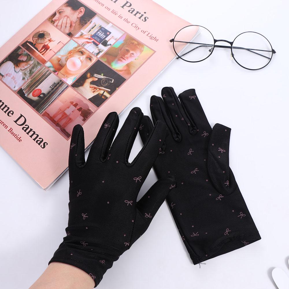 Abrasion-resistant Summer Bow Pattern Driving Gloves Sun Protection Mittens Outdoor Sports Gloves