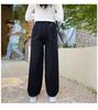 2025 Korean Style Girls' Autumn Wide Leg Jeans - Casual Loose Fit