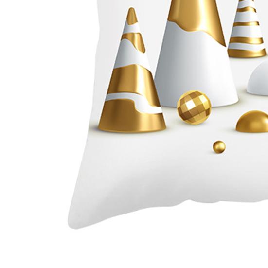 Throw Pillow Cushion Tear Resistant Washable Hidden Zipper High Quality Golden Color Pattern Christmas Throw Pillow Cushion