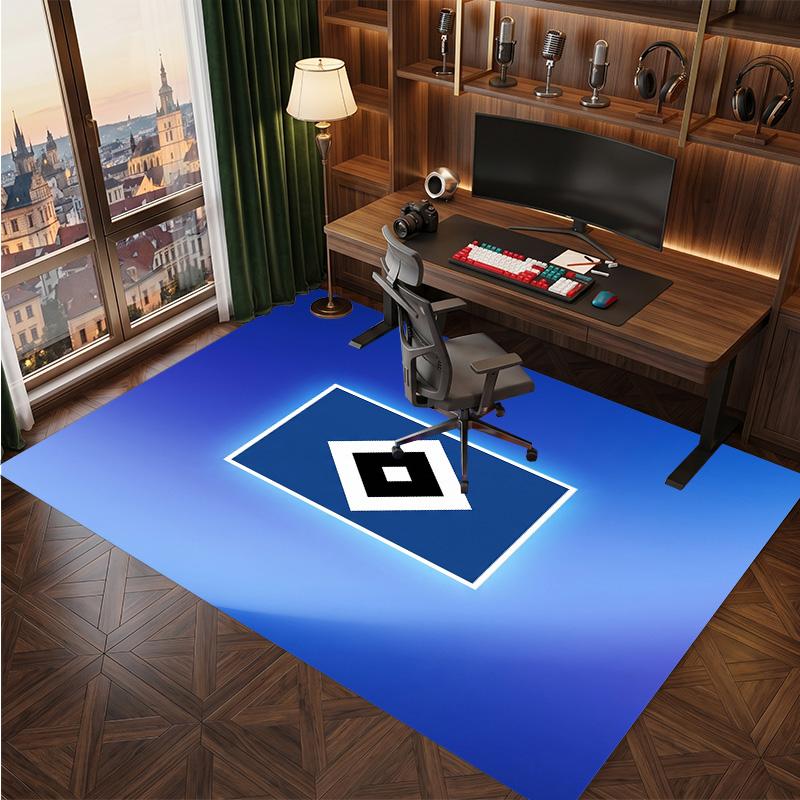 Tappeto in Velluto di Cristallo con Stampa Calcio Hamburger SV, Comodo Assorbente d'Acqua Antiscivolo Tappeto per Pavimenti Interni