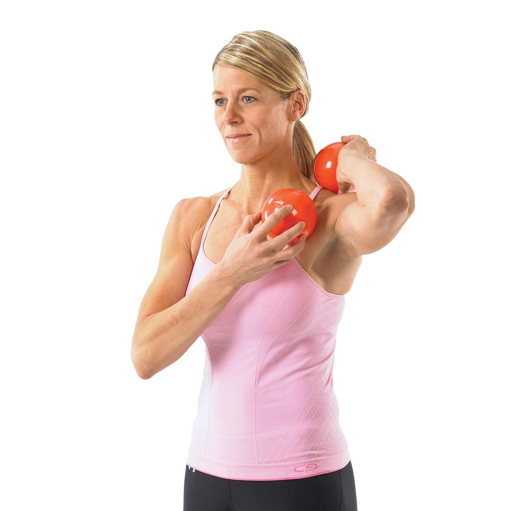 OPTP Franklin Zestaw Gładkich Piłek Regulowana Twardość Piłka do Masażu Pomarańczowa 10cm - (LE9005)