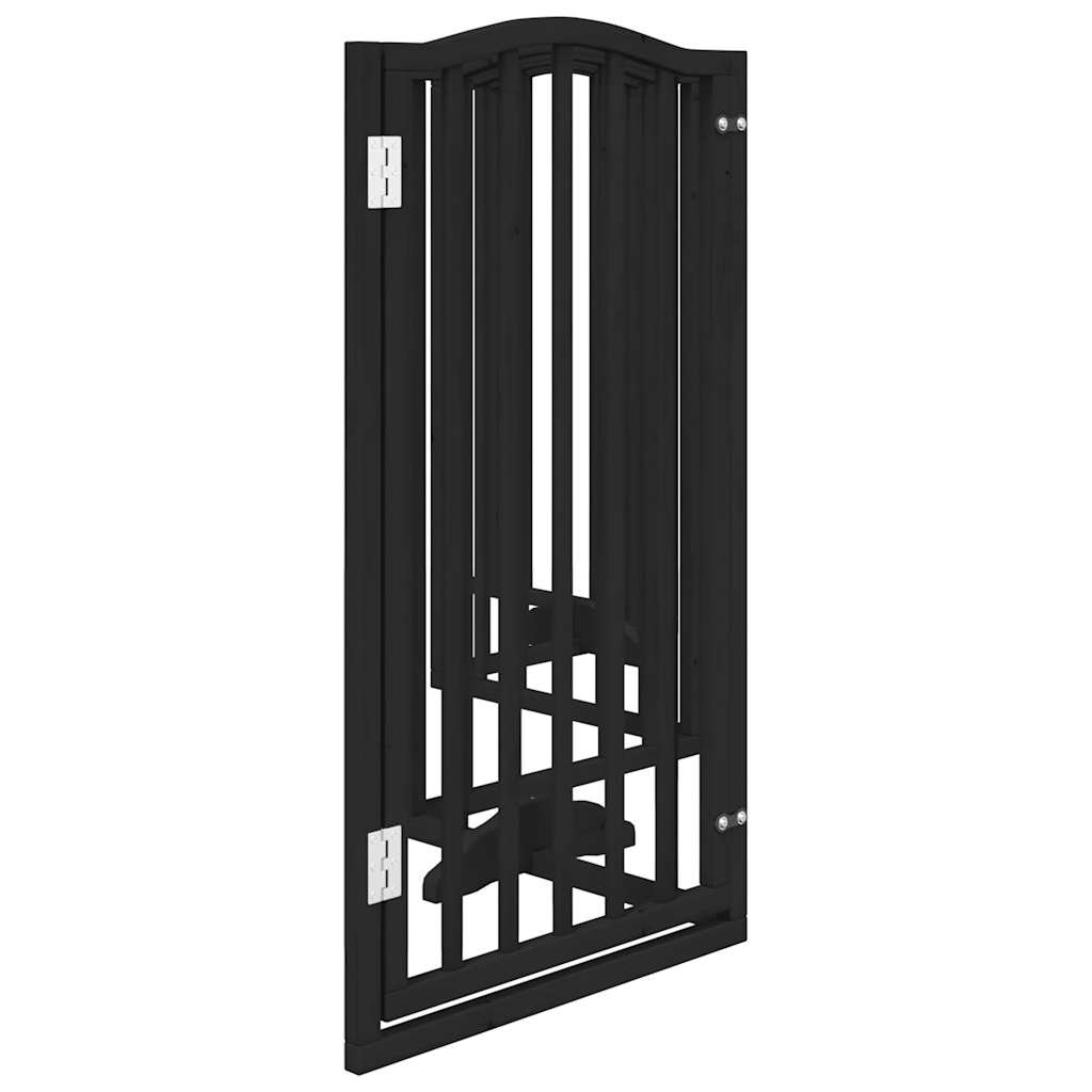 Vidaxl Foldable Dog Gate, With Door, 6 Panels, Black, 300 Cm