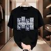 High-End Cotton Short-Sleeved T-Shirt Men'S Trend Round Neck Half-Sleeved White T-Shirt Men'S Top
