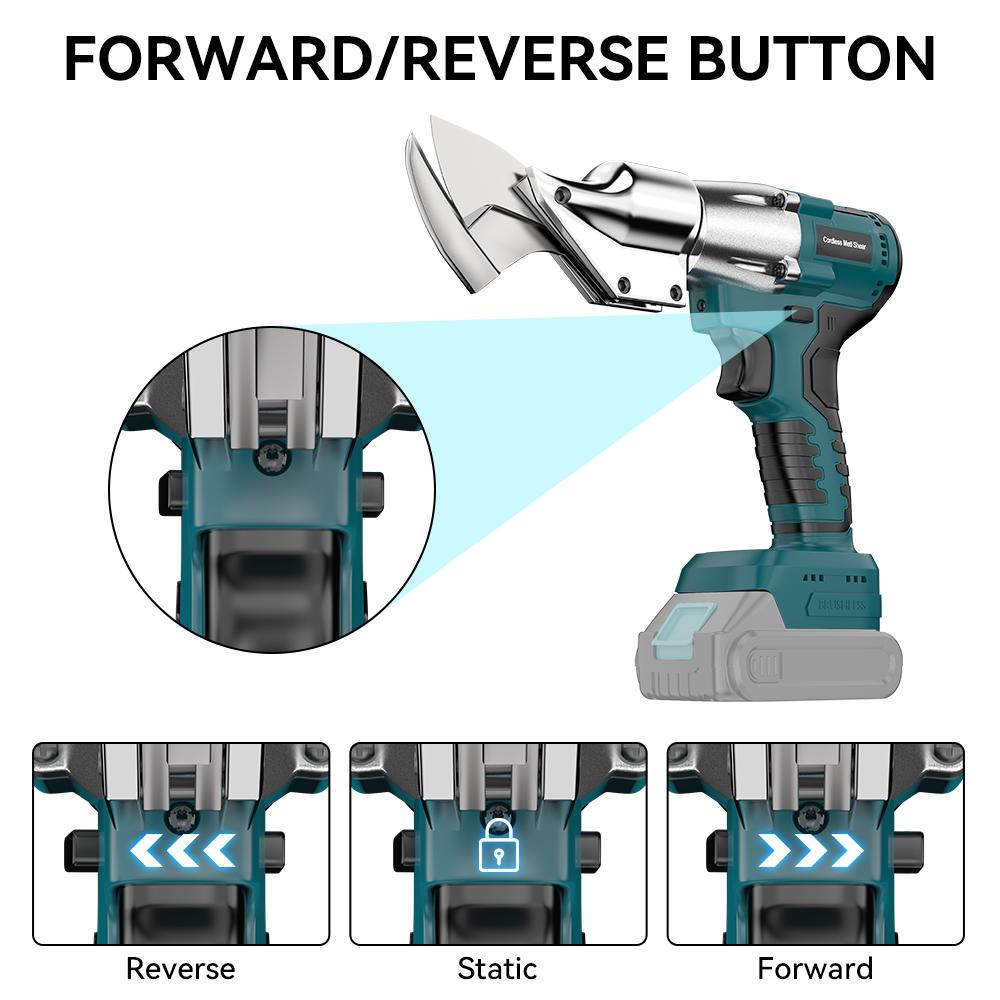 3MM Electric Scissors Metal Cutting Tools Cordless Iron Sheet Shears Carbon Steel Cutter Power Tools For Makita 18V Battery
