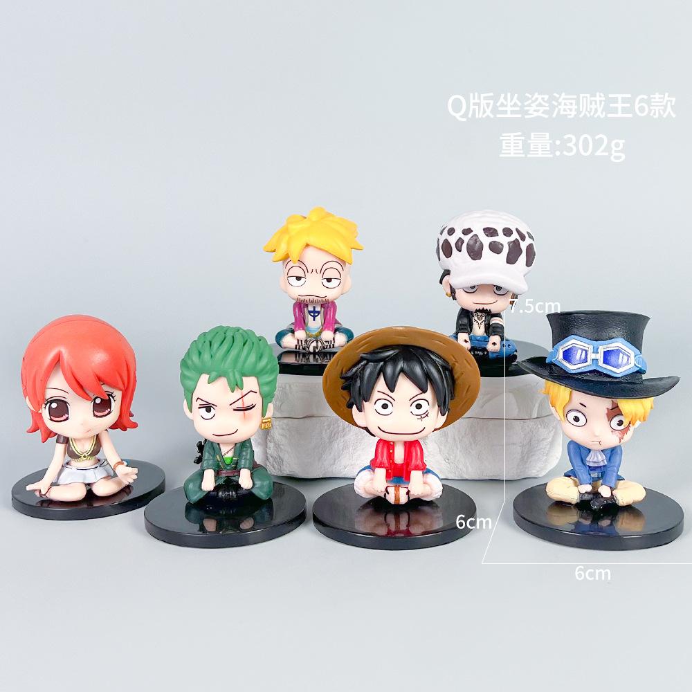 

6 шт./лот Аниме Фигурки One Piece Обезьяна Д. Луффи Зоро Нами Марко Ло Law ПВХ Статуя Модель Кукла Коллекционная Украшение Комнаты Подарки Opp Bag