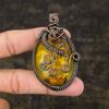 Pierre Précieuse Ambre Baltique Naturel Pendentif Fait Main avec Fil de Cuivre Enveloppé 2.68 R1y64
