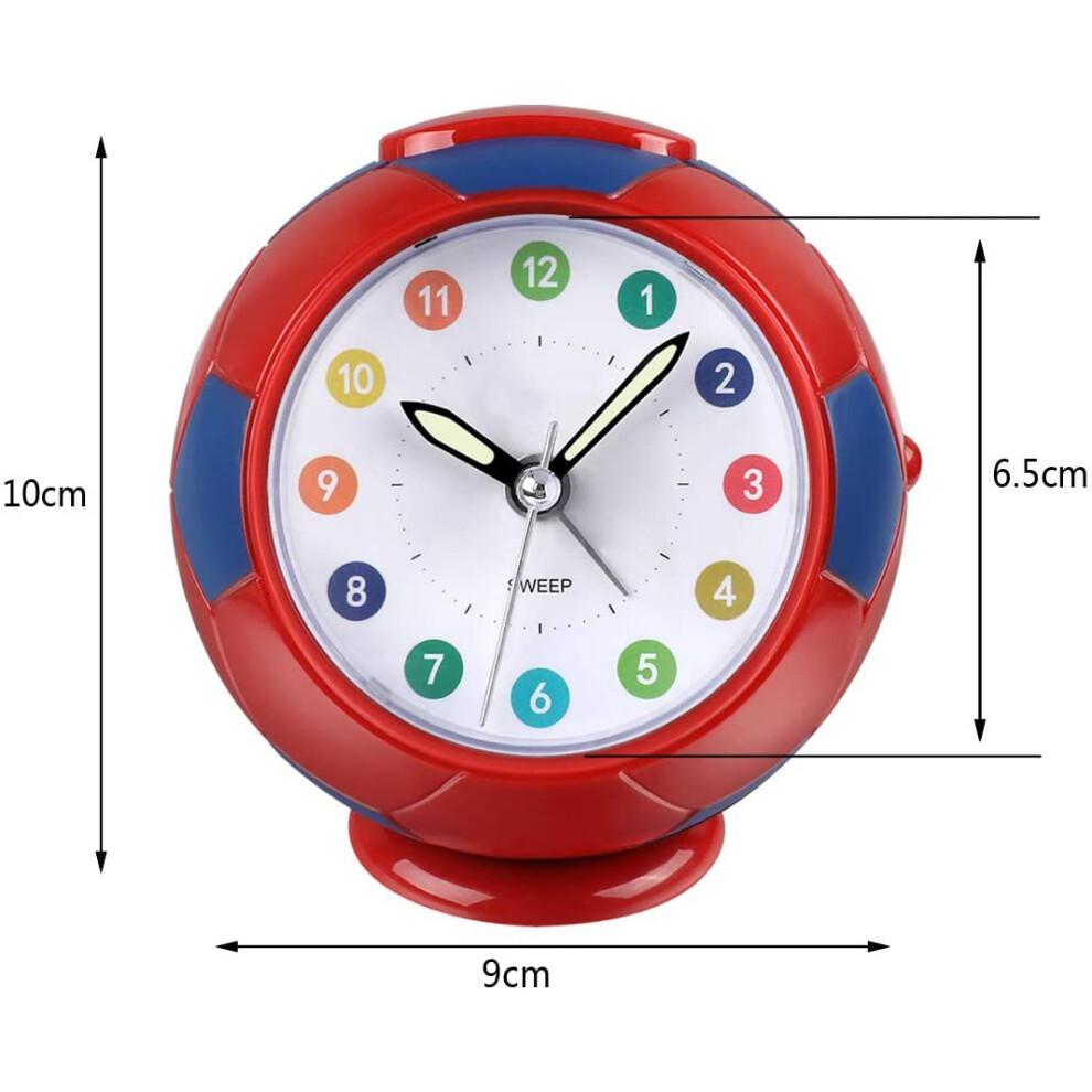 Analogue Talking Clock Silent Non Ticking Analog Alarm Clock, Time Teaching Design With Football Shape Desk Clock And Clear Clock Face, EasyRead For C