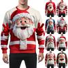 Men's Christmas Printed Round-neck Sweatshirt, Men's Fashionable Casual Pullover, Christmas Long-sleeved Sweatshirt