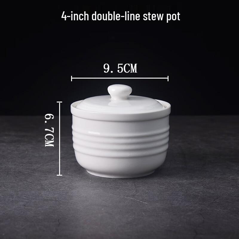 Ceramic Double-Boiler Stew Pots with Lids (2-Pack)