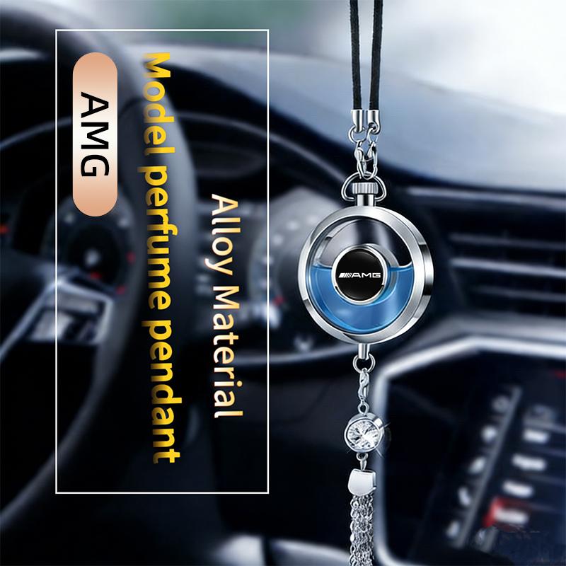 AMG logo Car Interior Perfume Pendant Air Freshener Scent Bottle For Mercedes Benz AMG Smart Fortwo 451 450 453 EQ Forfour Coupe