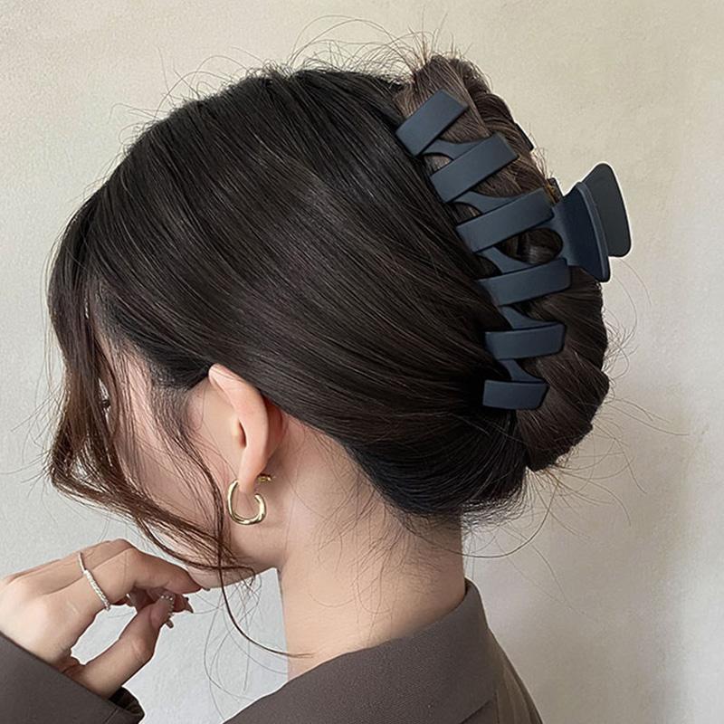 Vintage Matt Geometrische Kunststoff Haarspange für Damen Elegant Haar Dekorieren Lange Dicke Haarspangen Mode Haarschmuck