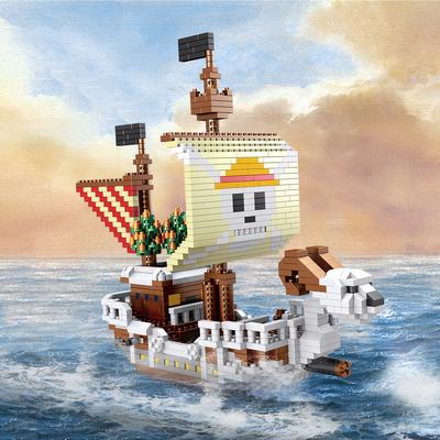 Ocean Pirate Ship Plastic 3D Model Building Blocks for Adults Boys Micro Mini Bricks Toys Kits Assemble Sailboat Wars