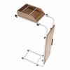 Adjustable Laptop Cart Mobile Computer Desk Overbed Writing Table with Wheels 01#