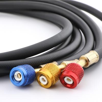 R22 R134A Air Conditioning Refrigerant Hose 100cm Explosion-Proof AC Refrigerant Charging Hoses 1/4 Inch SAE