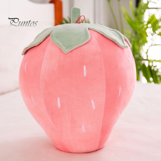 Pernă de pluș cu căpșuni pentru copii Jucărie super moale umplută cu fructe Pernă drăguță scaun lavabilă Cadou de Crăciun pentru copii Profesori Prieteni