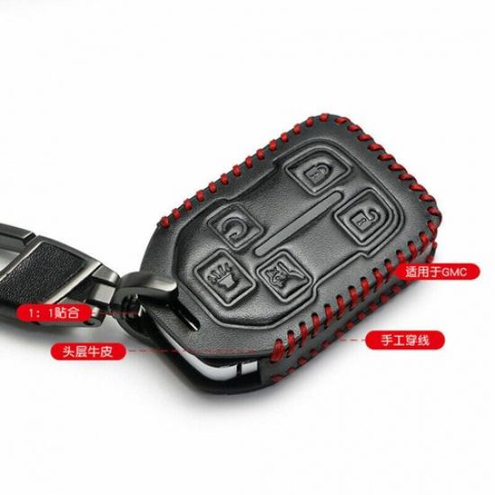 High New Leather Remote Fob Smart Keyless Key Cover Case For Chevy GMC HYQ1AA