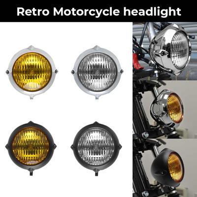 Retro Motorcycle Part 12V Headlight High Beam/Low Beam For Harley Kawasaki Honda Yamaha Suzuki Chopper Cafe Racer Bobber Cruiser